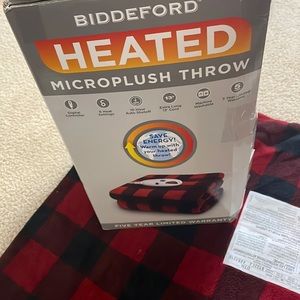 Electric, biddeford heated micro, plush throw